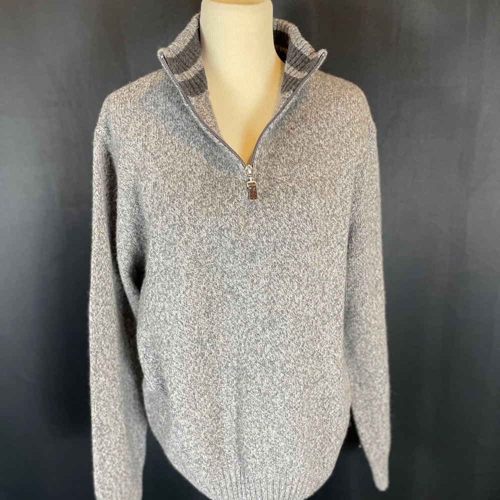 Daniele Blasi gray 1/4 zip wool sweater - Picture 7 of 12